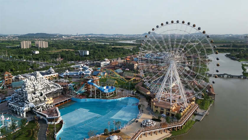 赣中首座综合性现代主题乐园！江西吉安欢乐世界水上游乐设备进入试滑验收阶段